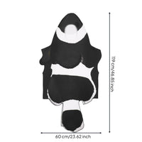 Black-and-White Critter Costume Funny Black-and-White Critter Cosplay Suit Stuffed Tail