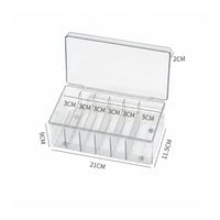 Acrylic Eyelash Storage Box with Lid Lash Extension Organizer Transparent