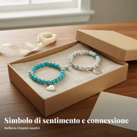 2 Pieces Attractive Couple Bracelet Set Romantic Gift Heart Attraction Bracelet