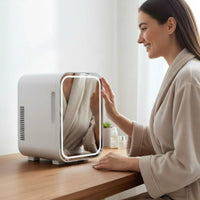 Cosmetic Refrigerator Removable Shelf Beauty Product Fridge Two-Way Power