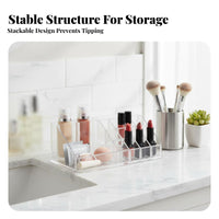 Acrylic Makeup Organizer Dustproof Transparent Vanity Organizer for Bathroom
