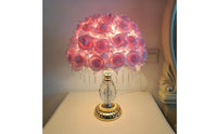 Floral Table Lamp Elegant Floral Lamp Gold Tone Lighting for Women, Bedside, Vanity