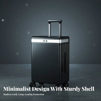 USB Charging Port Carry-on Luggage with Lighted Mirror Built-in Cup Holder Rolling Makeup Suitcase Wet and Dry Separation Pockets for Women