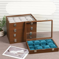 Watch Box with Pillows Soft Padded Slots Watch Display Case Scratch Protection