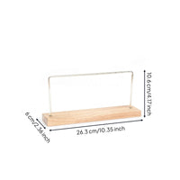 Earring Display Stand Gold-Tone Wood Base Jewelry Stand Minimalist