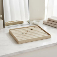 Linen Jewelry Tray Easy to Organize Fashion Goods Elegant for Boutique