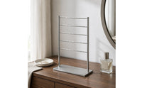Metal Jewelry Stand Horizontal Rods Accessory Storage Slim Design