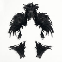 Feather Costume Shawl with Wrist Cuffs Lightweight Feather Shawl Soft for Party