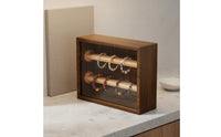 Acrylic Front Jewelry Box Clear View Window Wooden Watch Storage Case Dustproof