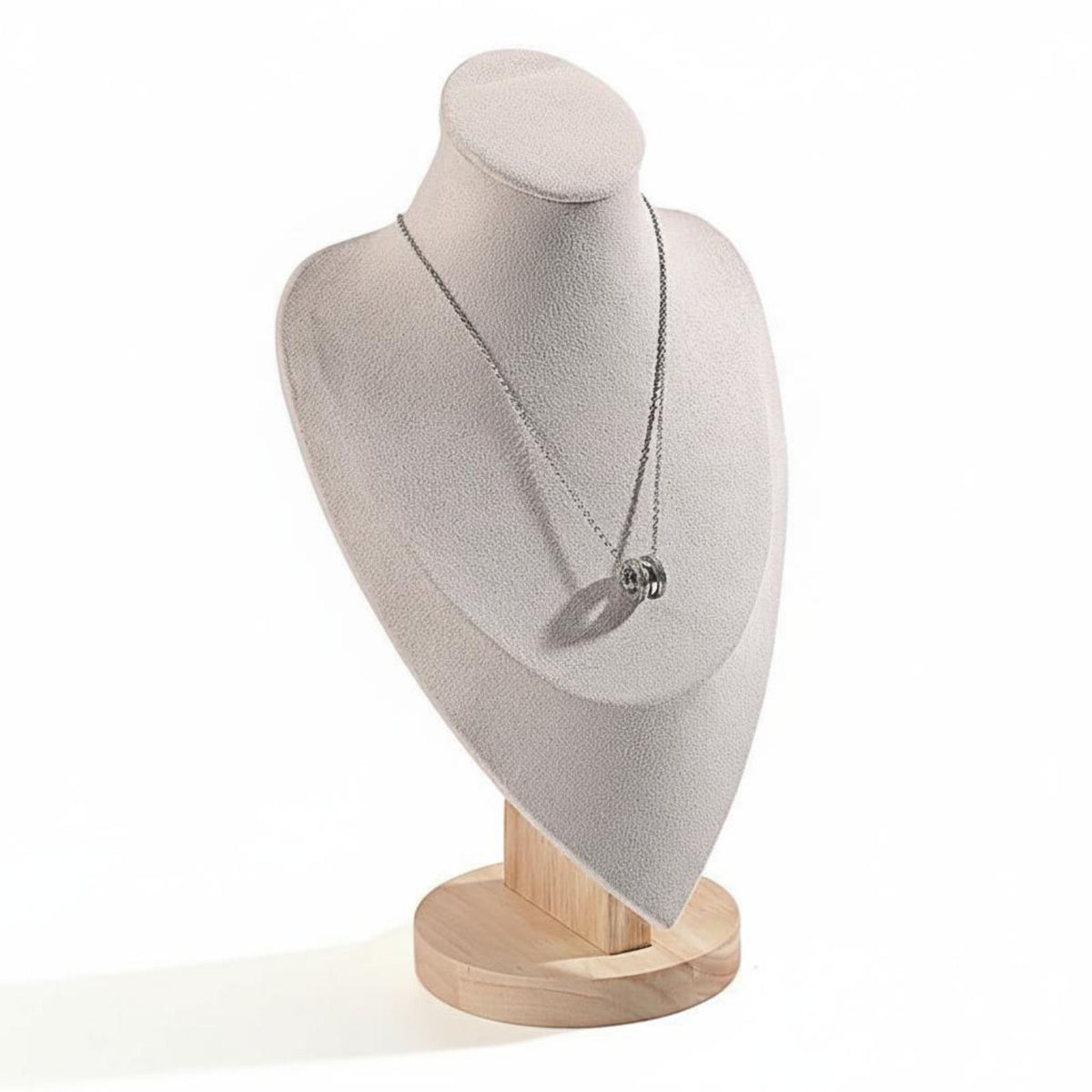 Necklace Display Bust Solid Wood Construction Jewelry Bust Display Long-Lasting