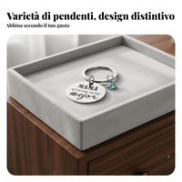 Stainless Steel Keychain Rust-Proof Engraved Mom Keychain for Christmas