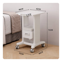 Beauty Storage Cart Swivel Casters Rolling Beauty Cart Rectangular Top Shelf Salon Trolley