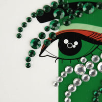 Global Football Championship Face Sticker Glittery National Flag Face Gems