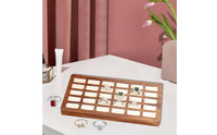 Wooden Jewelry Tray Multi-Slot Design Band Holder for Shop Owners