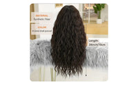 Scalp-Simulation Long Curly Hairpiece Flower Net Cap Long Wavy Hairpiece Machine-Made Hairpiece Soft