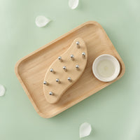 Wooden Gua Sha Comb with Steel Pins Portable Gua Sha Comb Rounded for Home