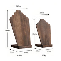 2 Pieces Solid Wood Necklace Display Tabletop for Boutique