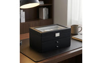 Watch Storage Box Glass Lid Watch Organizer Box Metal Latch