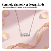 MOM Letter Necklace Sparkling Cubic Zirconia Gold Plated MOM Necklace Set