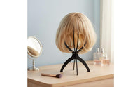 Plastic Hairpiece Stand Stable Dome Top Hat Holder Weighted Base for Salon