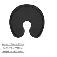 Black Gel Breast Pad Stitched Perimeter Personal Care Item Curved