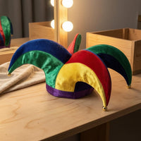 Four-Tipped Fool Hat Novelty Patchwork Fool Hat Fit Costume Accessory