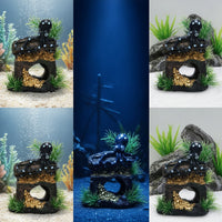 Resin Aquarium Decoration Weathered Aquatic Tank Ornament Detailed