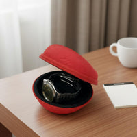 Zippered Foam Material Watch Pouch Fastener Closure Single Watch Travel Case Accessory Storage Scuff Protection Deep Concave