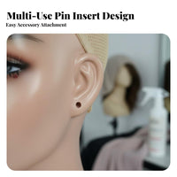 Pinnable Mannequin Head with Shoulders Pierced Ears Hairpiece Display Head Long-Lasting PVC for Stylists, Retailers, Salon, Shop Window