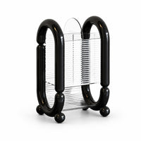 Clear Ribbed Makeup Brush Holder Small Ball Feet Brush Storage Holder
