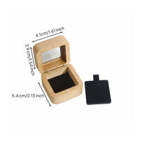 Beech Wood Jewelry Box Long-Lasting Small Square Jewelry Box Elegant