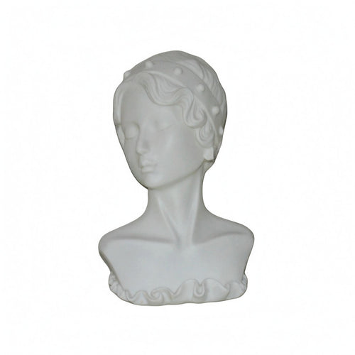 Earring Display Bust Short Sculpted Hair Retail Fixture Hard PVC