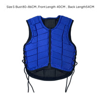 Horse Riding Vest Ergonomic Shape Equestrian Guard Laced Side Adjustment Equestrian Shielded Vest for Adults, Kids