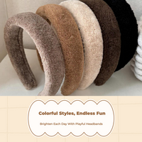 Women Plush Headbands, Soft, Non-Slip, Stylish, Everyday Use