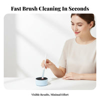 Portable Brush Cleaning Box Reusable Makeup Brush Color Remover Travel-Friendly for Beauty Enthusiasts, Dressing Table, Home