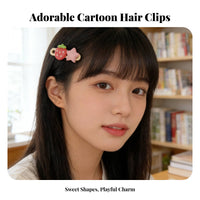 Strawberry Hair Fastener Cute Design Celestial Duckbill Fastener Nectarine Celestial Hair Pin Adorable Kids Strawberry Barrette