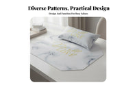 2 Pieces Marble Pattern Octagonal Manicure Mat Japanese Design Nail Hand Pillow Easy to Clean for Manicurists, Beauty Studio, Home Use