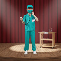 Kids Doctor Costume Breathable Kids Doctor Costume Set Easy Care for Boys, Girls