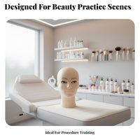 Easy to Clean Facial Massage Training Head Reusable Facial Acupressure Practice Model Realistic Feel for Estheticians, Beauty School