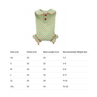 Collared Dog Jumpsuit Cute Polka Spotted Pet Bodysuit Breathable Cat Outfit for Daily Wear