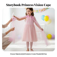 ice crystal Print translucent Mantle Floor-Length Train Cloak Lightweight for Girls