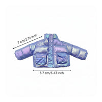 Shiny Rose Doll Jacket Soft Material Miniature Winter Coat Easy to Wear