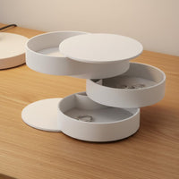 Multi-Layer Jewelry Organizer Dustproof Rotating Jewelry Box Desktop for Dresser