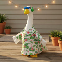 Flamingo Print Goose Clothes Beach Party Theme Hawaiian Shirt Goose Outfit
