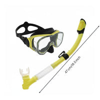 Dry Snorkel Set Tempered Glass Lens Snorkeling Goggles Easy Breathing