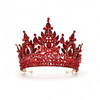 Rhinestone Crown with Comb Gold-Tone Rhinestone Crown Sparkling for Performers