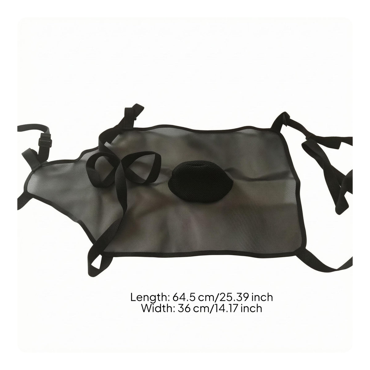 Mesh Belly Cover Rectangular Panel Black Pet Belly Cover Breathable