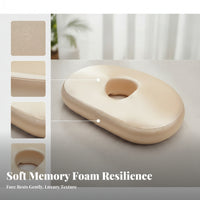 Padded Edges Face Pillow Body Support Oval Shape for Salon Clients