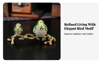 Bird Figurine Box Display Piece Decorative Small-Item Storage