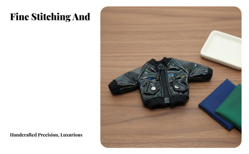 OB11 Doll Jacket Coating effect/12 Scale Doll Clothes Functional Zipper